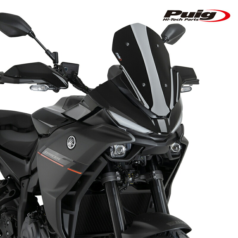 Puig 22766N RACING SCREEN SPORT [BLACK] YAMAHA TRACER 7 (25-26) プーチ スクリーン カウル スポーツ｜RAMBUTAN