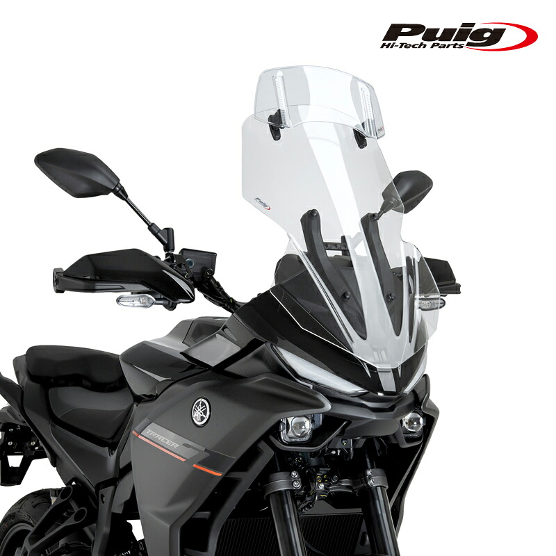 Puig 22767W TOURING WINDSHIELD WITH VISOR [CLEAR] YAMAHA TRACER 7 (25-26) プーチ ツーリングスクリーン バイザー付き｜RAMBUTAN