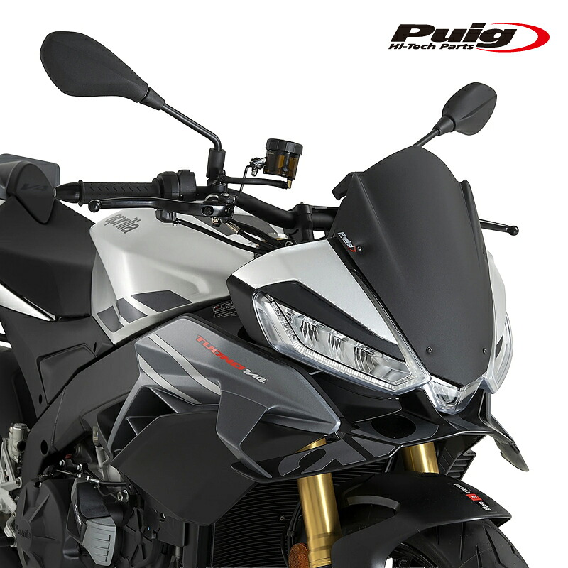 Puig 22897J SPORT SCREEN [MATT BLACK] APRILIA TUONO V4 1100(25-26) TUONO V4 1100 FACTORY(25-26) プーチ スクリーン カウル｜RAMBUTAN