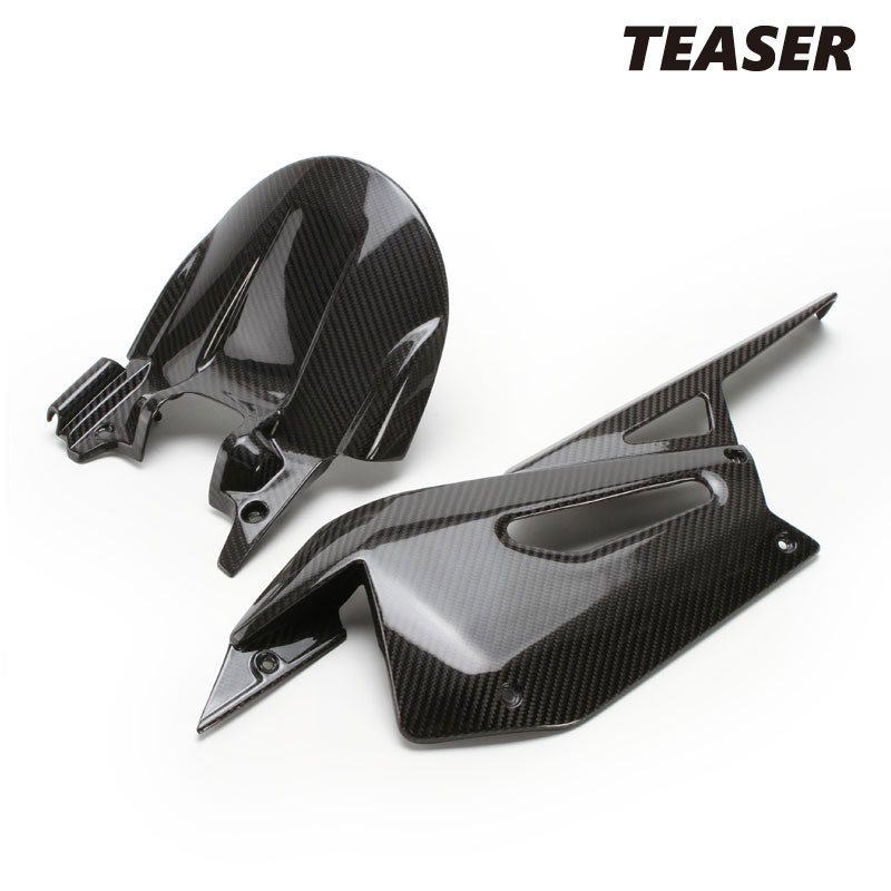 TEASER RFA02G REAR FENDER CHAIN CASE Set [DRY CARBON HG] aprilia RS660 (21-) ティーザー カーボン リアフェンダー チェーンケース付き