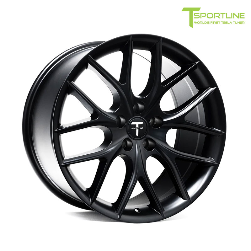 SR199595114SB T Sportline Tesla Model Y 19inch ティースポーツライン テスラ モデル Y TSR Flow Forged Tesla Wheel (Set of 4) 【Satin Black】