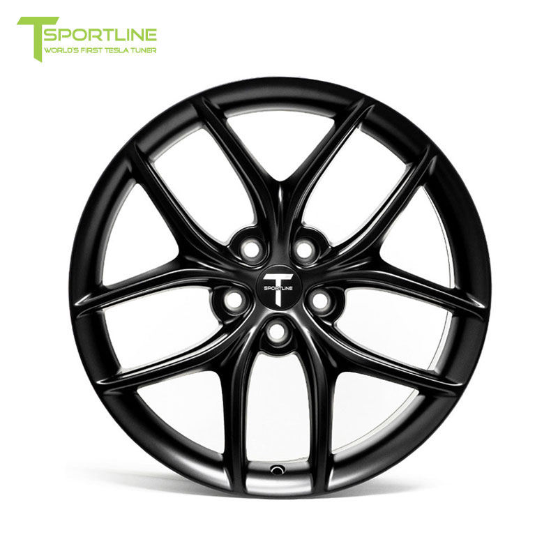 T5188585114SB T Sportline Tesla Model 3/Model Y 18inch ティースポーツライン テスラ モデル 3 TS5 Flow Forged Tesla Wheel (Set of 4) 【Satin Black】