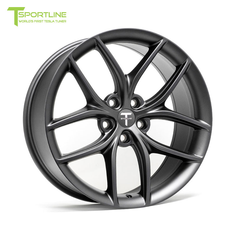 T5208510114SG T Sportline Tesla Model 3 20inch ティースポーツライン テスラ モデル 3 TS5 Flow Forged Tesla Wheel (Set of 4) 【Stain Gray】｜RAMBUTAN