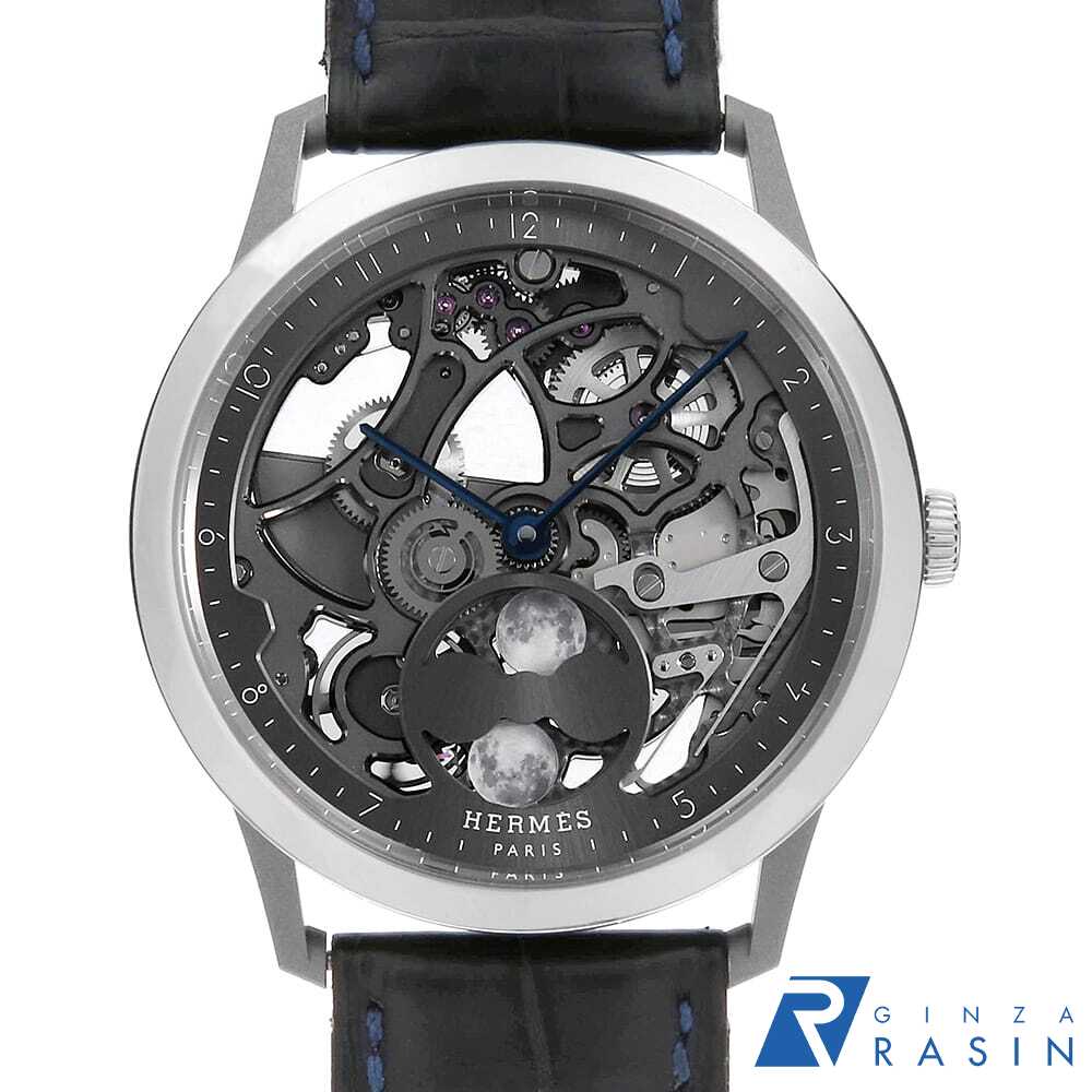 【ローン60回払い特別低金利】エルメス スリム ドゥ エルメス スケルトン リュンヌ CA6.841 メンズ【中古】【腕時計】【送料無料】【返品OK】
