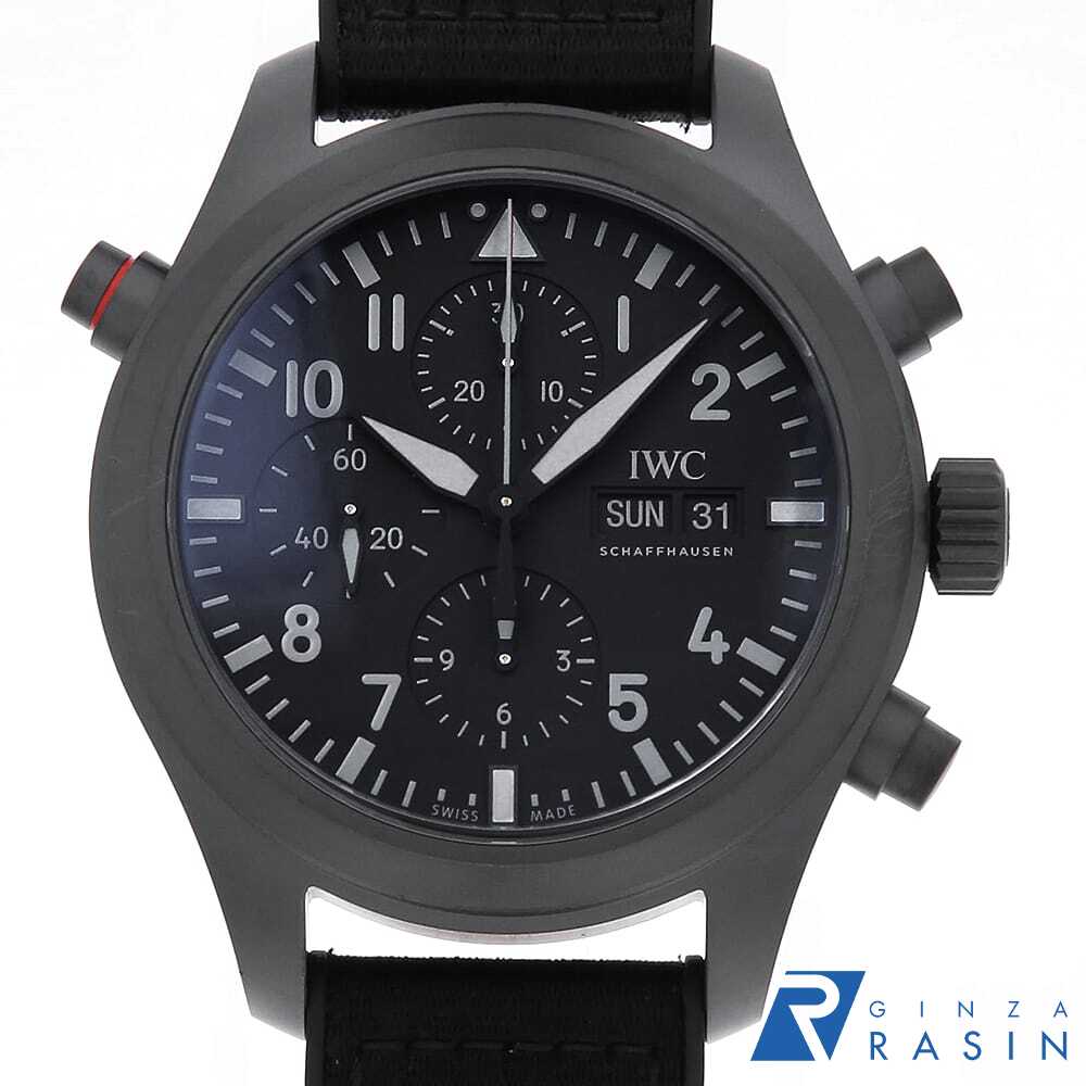 【ローン60回払い特別低金利】IWC パイロットウォッチ ダブルクロノグラフ トップガン セラタニウム IW371815 メンズ【中古】【腕時計】【送料無料】【返品OK】