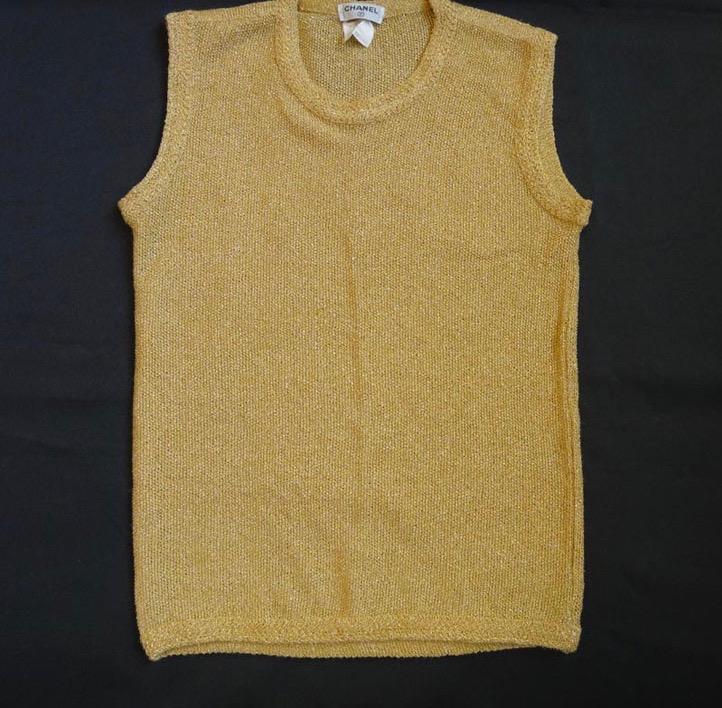 美品　CHANEL カシミヤ　ニット　ベスト☆ 24A☆》CHANEL カシミア ジレ ベスト チェーン (CHANEL/ベスト