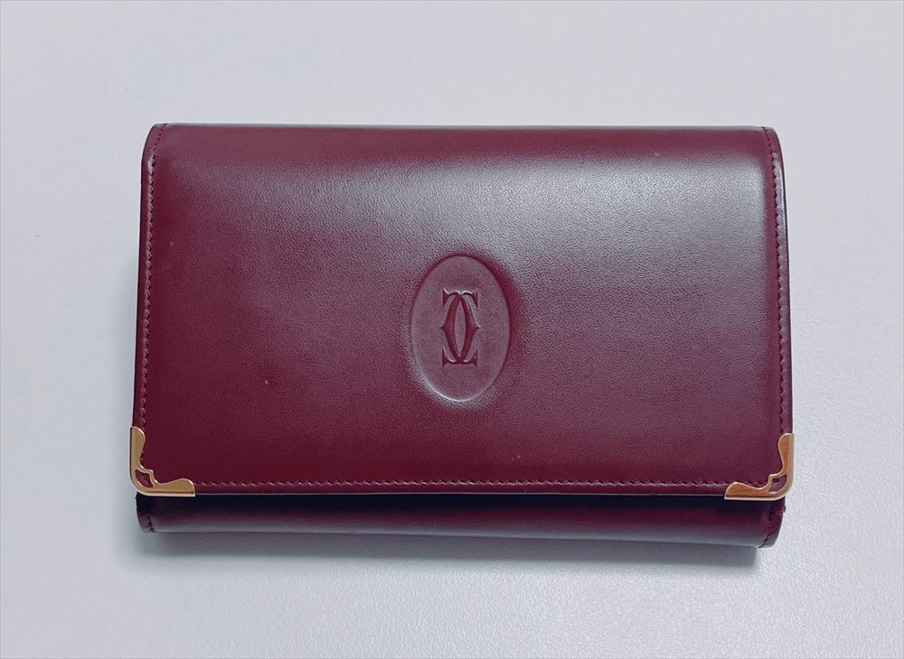 Cartier ブラックレザー折り財布　美品 カルティエ 財布 メンズ 折財布 レザー ブラック - メルカリ