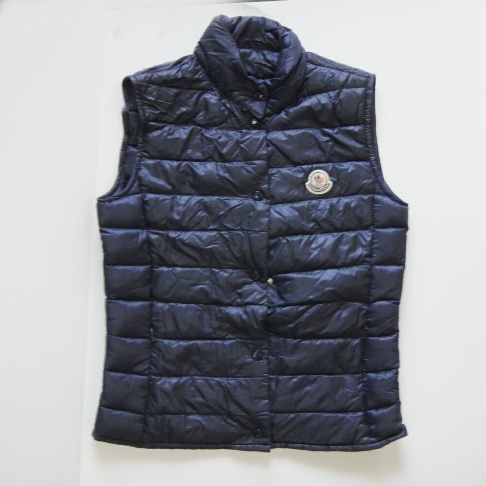 楽天市場】美品 Moncler モンクレール ダウンベスト レディース サイズ 0 0 メンズ 黒 軽い 登山用 旅行用 スポーツ用品 袋付き 中古  t-003 : レイライン