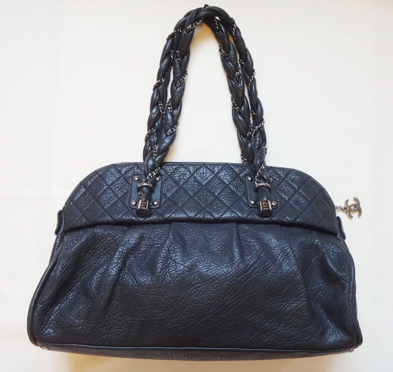 CHANEL シャネル ショルダーバッグ トート ビックリサイズ 一泊旅行 鞄 かばん 可愛い 黒 正規 美品 中古 c17-4155｜レイライン