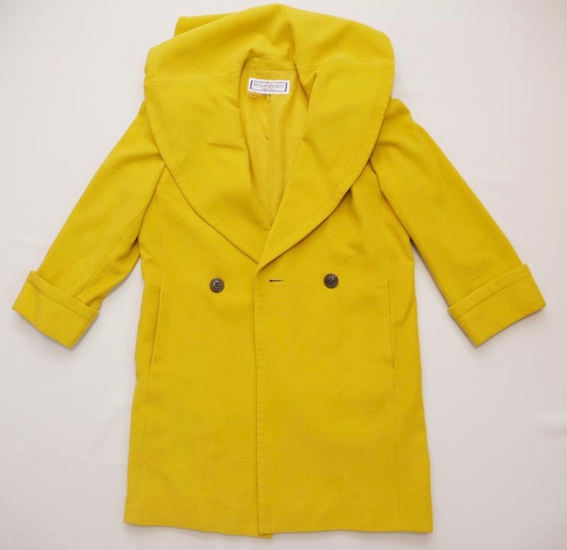 YVES SAINT LAURENT イヴサンローラン コート コート中古 ブランド中古コート コート レディス イエロー サイズM 古着 中古 t-003 18,150円