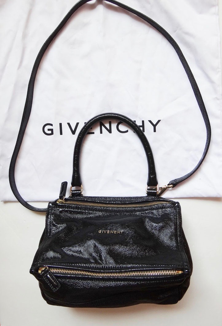 楽天市場】GIVENCHY ジバンシー 2wayハンド パテントレザー ショルダーバッグ ストラップ付 パンドラ 黒 美品 中古  t17-4386_bsi : レイライン