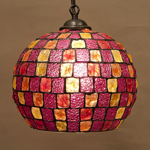 【Atelier Glass Lamp 】ヨーロピアンテースト アトリエグラス ランプ バルーンPINK　MULTI 新品未使用品 t-003△△