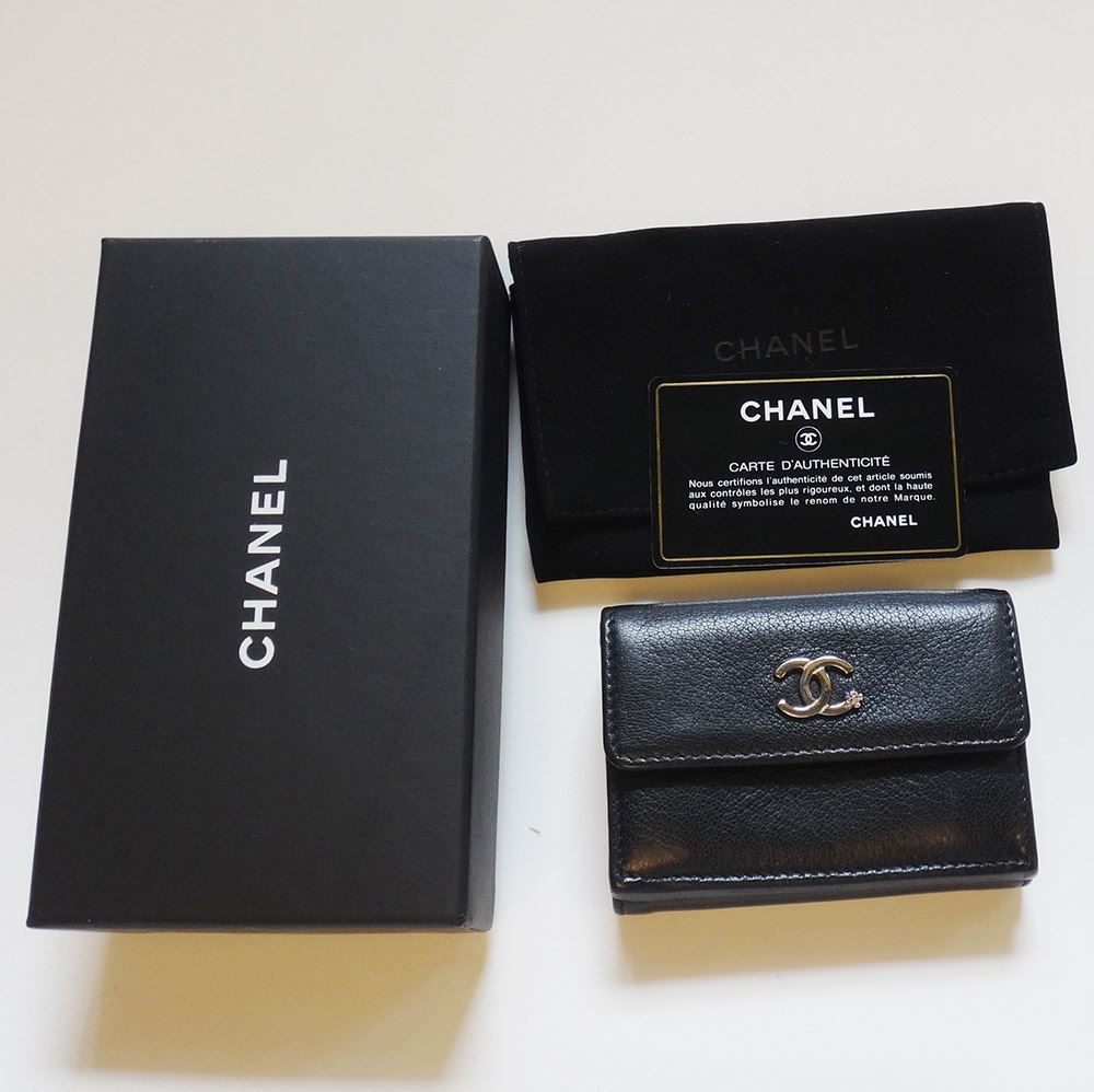 【楽天市場】CHANEL シャネル 財布 ミニ財布 三つ折り キャビア