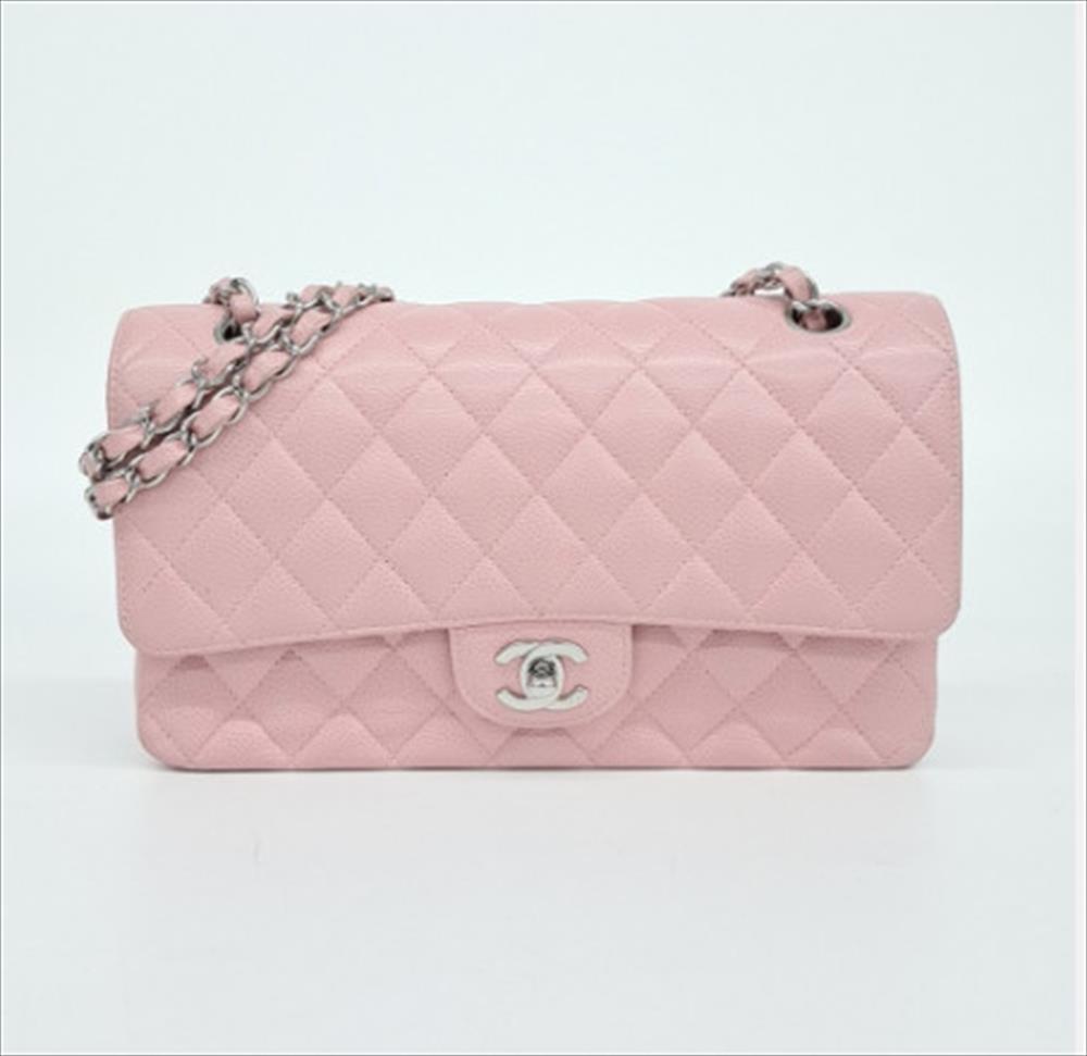 店長お勧め CHANEL シャネル バッグ マトラッセ チェーンショルダーバッグ キャビアスキン Wフラップ 中古 ピンク系の赤 レディース 斜めかけ可能 かわいい 鞄 かばん ブランド プレゼント 中古 正規 gu10314210