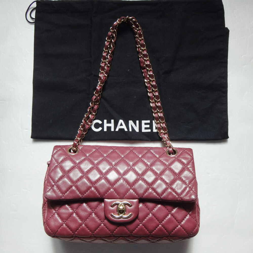 楽天市場 Chanel シャネル バッグ マトラッセ チェーン ショルダー レザー ピンク レディース 斜めかけ 鞄 かばん 中古 C レイライン