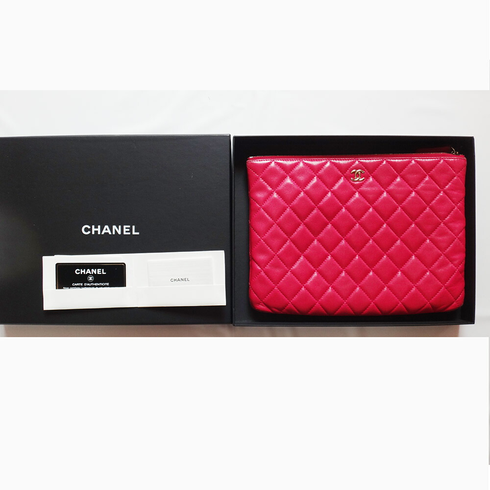 CHANEL シャネル マトラッセ カバン クラッチバッグ 中古 ピンク