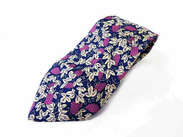 HERMES エルメス ネクタイ 男性用 マルチカラー 花柄 シルク 中古 h81-5035