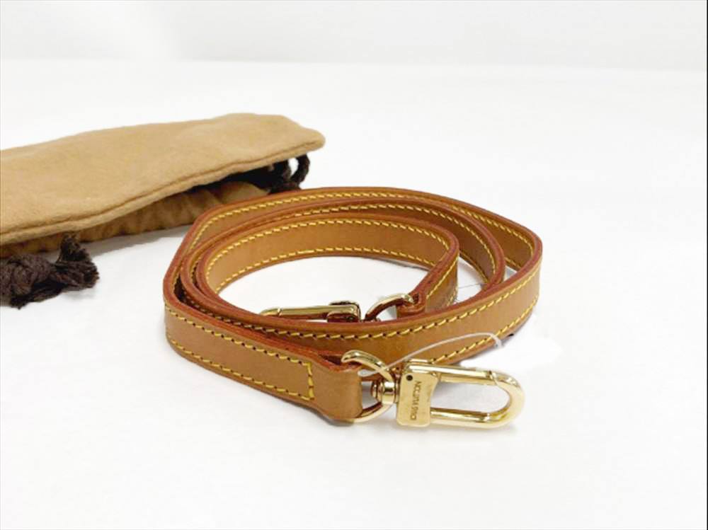 美品 Louis Vuitton ルイ・ヴィトン ショルダーストラップ ヌメ革 ナチュラル 約99cm 幅1.5cm メンズ レディース ショルダーバッグ 斜めがけ シンプル ユニセックス ギフト 付け替え 付替え 斜めがけショルダー ブランド モノグラム ヌメ革 ブラウン 本物 中古