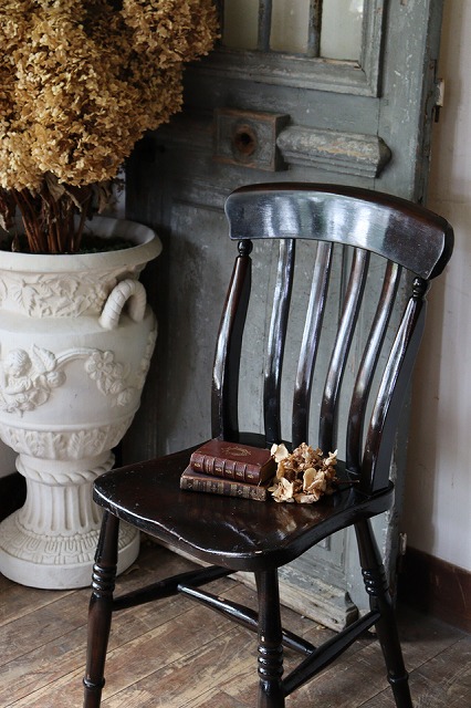 楽天市場】英国アンティークスタイル オーク材 スラットバックチェア