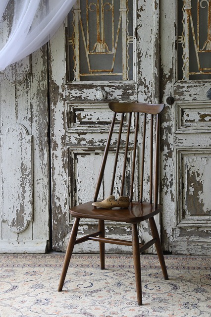 楽天市場】英国アンティークスタイル オーク材 スラットバックチェア