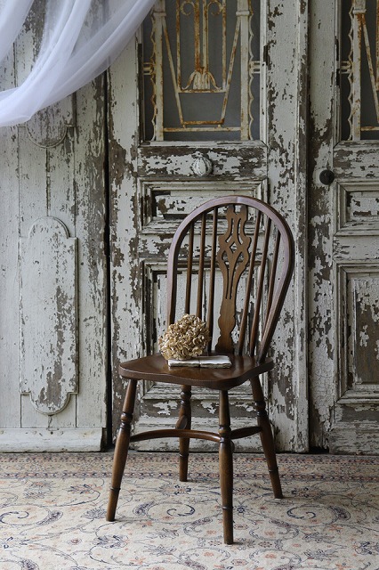 楽天市場】英国アンティークスタイル オーク材 スラットバックチェア