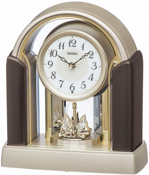 【送料無料】SEIKO CLOCK (セイコークロック) 電波 置時計 茶メタリック 281x250x126mm BY244G　■送料無料※北海道・九州・沖縄・離島は別途送料（1080円～2160円）｜リライアブル　RELIABLE