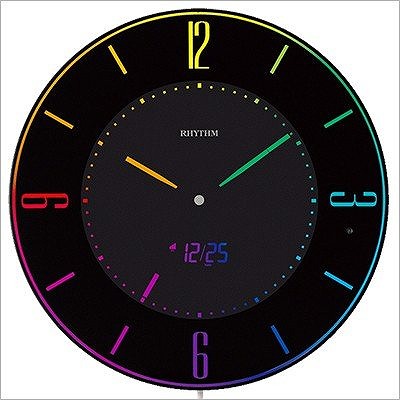 【送料無料】リズム時計(RHYTHM) 電波時計 クロック 8RZ197SR02 Iroria A 黒 薄型掛時計 ※北海道・九州・沖縄・離島は別途送料(1080円~2160円)HIPHOP レゲエ クラブ ダンススクール テクノ ハウス 2Pac DJ ミキサー ミキシング アンプ スピーカー 人気|リライアブル RELIABLE
