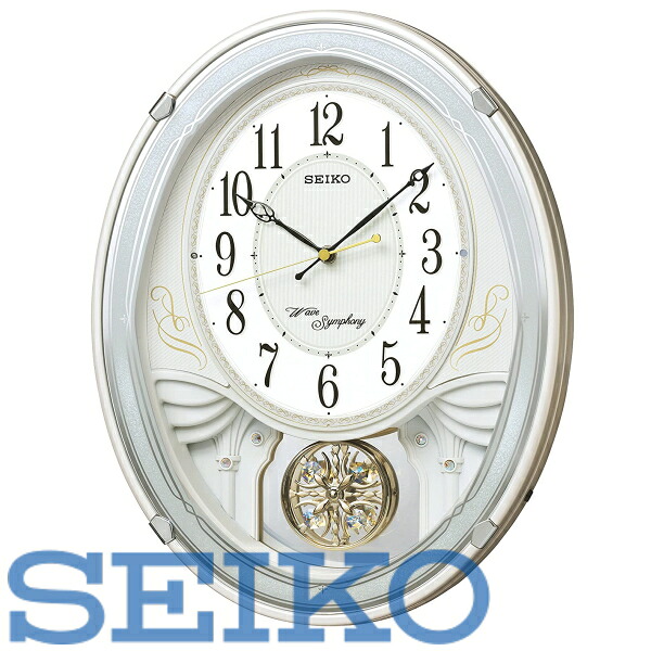 【送料無料】SEIKO CLOCK (セイコークロック) 掛け時計 電波 アナログ トリプルセレクション・メロディ 飾り振り子 白パール AM258W　※北海道・九州・沖縄・離島は別途送料（1080円～2160円）シンプル　可愛い　ホワイト　おしゃれ　贈り物　デザイナー　限定｜リライアブル　RELIABLE 15,444円