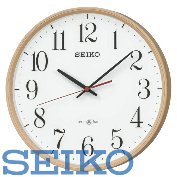 【送料無料】SEIKO CLOCK (セイコークロック) 掛け時計 薄茶木目 本体サイズ:直径30.9&times;5.2cm 衛星 電波 アナログ Space Link スペースリンク GP220A ■送料無料※北海道・九州・沖縄・離島は別途送料（1080円～2160円）｜リライアブル　RELIABLE