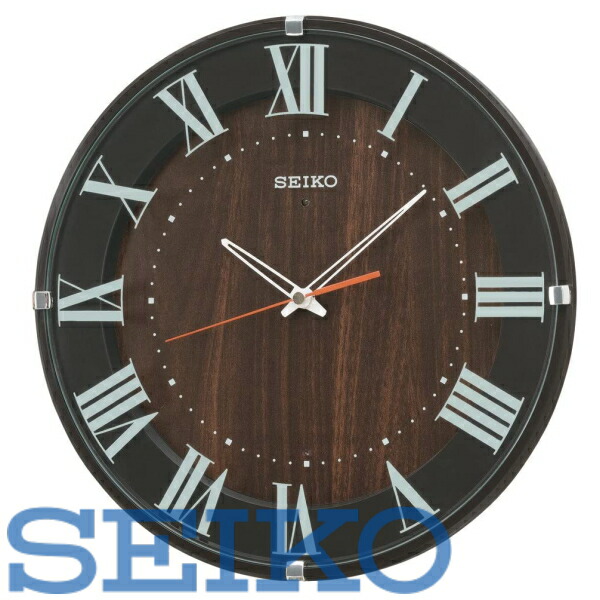 【送料無料】SEIKO CLOCK (セイコークロック) 掛け時計 電波 アナログ 濃茶 KX397B　料※北海道・九州・沖縄・離島は別途送料（1080円～2160円）和室・洋室　kx397A ブラック　ブラウン　人気　ギリシャ文字　引っ越し祝い　就職祝い　ご挨拶　ホワイト　法事　アルバム｜リライアブル　RELIABLE