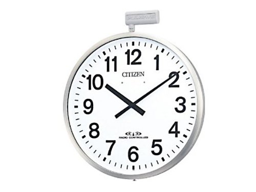 【貨物輸送無料】CITIZEN ( シチズン ) 電磁波 掛時計 茶飲み友だち縮くれる M611B 大型 室外 用 防雨 ステンレス鋼 しろがね色 4MY611-B19 ■貨物輸送無料※北海道・九州・沖縄・離島は別途貨物輸送（1080円～2160円）