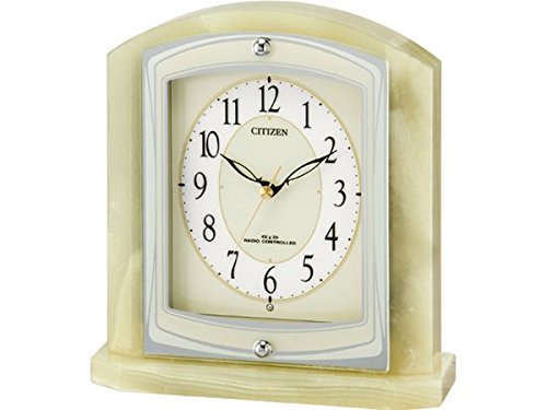 【貨物輸送無料】CITIZEN (シチズン) 置き時計 電磁波時辰儀 パルラフィーネR400 オニックス枠 8RY400-005 ■貨物輸送無料※北海道・九州・沖縄・離島は別途貨物輸送（1080円～2160円）