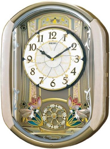 【貨物輸送無料】SEIKO CLOCK (セイコークロック) 柱時計 電磁波 アナログ 仕組み 30曲旋律 放送番組役立つこと 回転させる飾りつけ 薄サクラ色ビー玉飾りつけ RE567G ■貨物輸送無料※北海道・九州・沖縄・離島は別途貨物輸送（1080円～2160円）