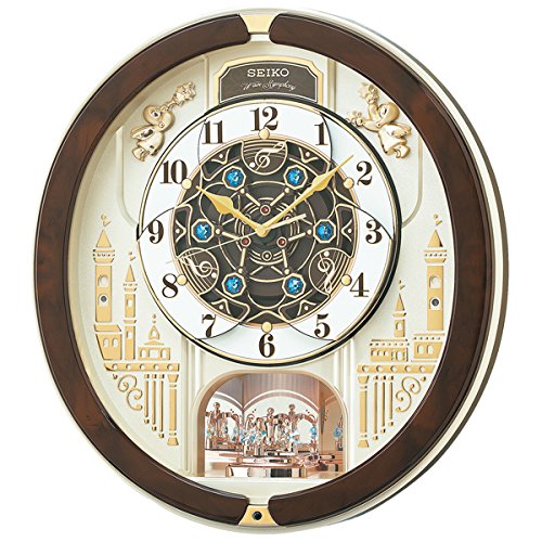 【貨物輸送無料】SEIKO CLOCK (セイコークロック) 柱時計 電磁波 アナログ 絡繰り トリプル一粒選り・歌曲 回転させる飾りつけ 薄金色パール RE579B ※北海道・九州・沖縄・離島は別途貨物輸送（1080円～2160円）晴れ晴れしい RE579S  愛くるしげ 謂われ因縁 目論む