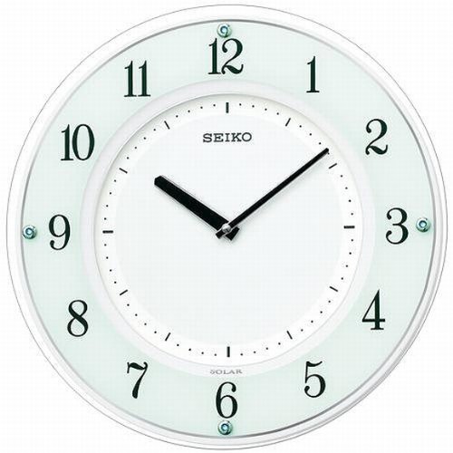 【送料無料】SEIKO CLOCK (セイコークロック) 掛け時計 SOLAR+(ソーラープラス) 電波 アナログ 薄型 木枠 白 SF505W ■送料無料※北海道・九州・沖縄・離島は別途送料(1080円~2160円)|リライアブル RELIABLE