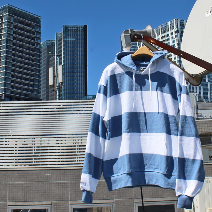 BARBARIAN "CANADA SPEC"　HOD-127 12oz KANGAROO HOODIE LONG SLEEVE RUGBY JERSEY ラガーシャツ フーディー パーカー メンズ 長袖 ヘビーウエイト 秋物 冬物 WINTER カナダ製 カナダ本国モデル　WHITE/COLUMBIA　S-XL　正規代理店商品 送料無料！｜REDWOOD
