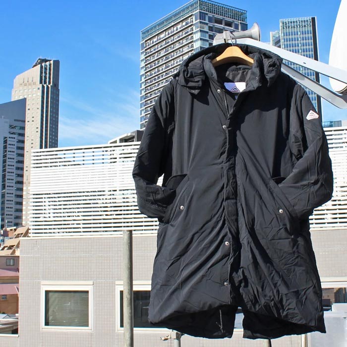 PYRENEX ピレネックス MUNIA ムニア　DOWN COAT ダウンコート パーカ シェル コート M-51 モッズコート MILITARY ミリタリー フード着脱可能 2WAY　800fp French Duck Down フレンチダックダウン MEN'S メンズ 男性用 WINTER 冬物 防寒　BLACK　JP M-JP L　HUU009 送料無料！