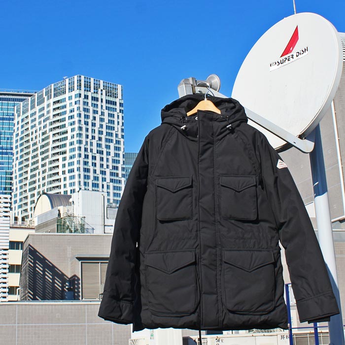 PYRENEX ピレネックス　BAZUS バズス MILITARY ミリタリー M-65 FIELD JACKET フィールドジャケット ベンチレーションジッパー ドローコード　800fp French Duck Down フレンチダックダウン MEN'S メンズ 男性用 WINTER 冬物 防寒　BLACK　JP M-JP L　HMW002 送料無料！
