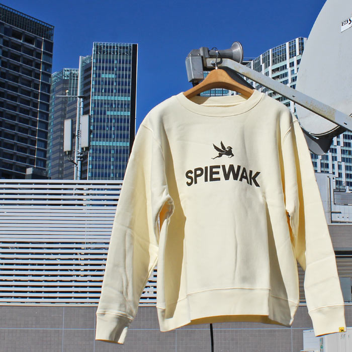 SPIEWAK スピワック　TQ1004-034 CREWNECK SWEAT SHIRTS クルーネック スウェット　VITAGE FLEECE ヴィンテージフリース　MILITARY ミリタリー　MENS メンズ LADIES レディース ユニセックス オールシーズン　WARM WHITE M-L　送料無料