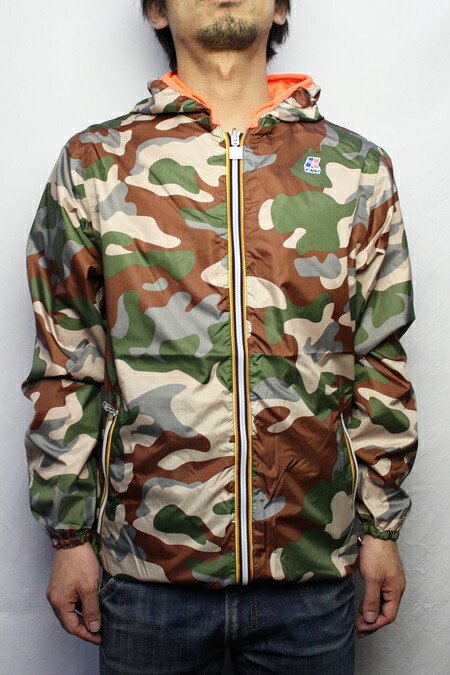 K-WAY (ケイウェイ) JACQUES PLUS DOUBLE GRAPHIC Mens (Camo / Flame)【05P06Aug16】
