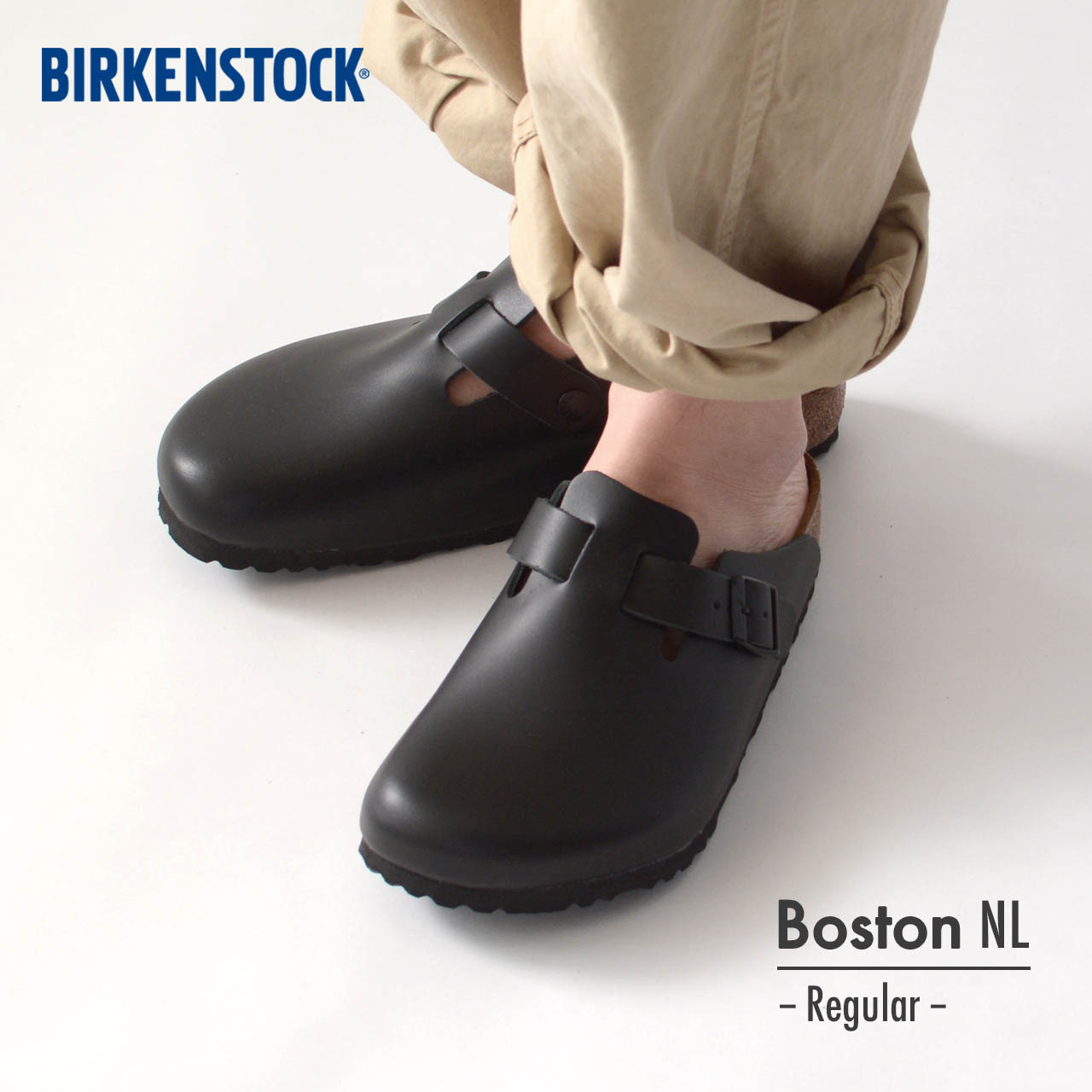 BIRKENSTOCK [ビルケンシュトック定め事売りわたす店] Boston NL -Regular- 幅ひろい [060191] 豆の町 自然的なめし革・本革【ワイズ レギュラー手合い】 MEN\u0027S [2026SS]