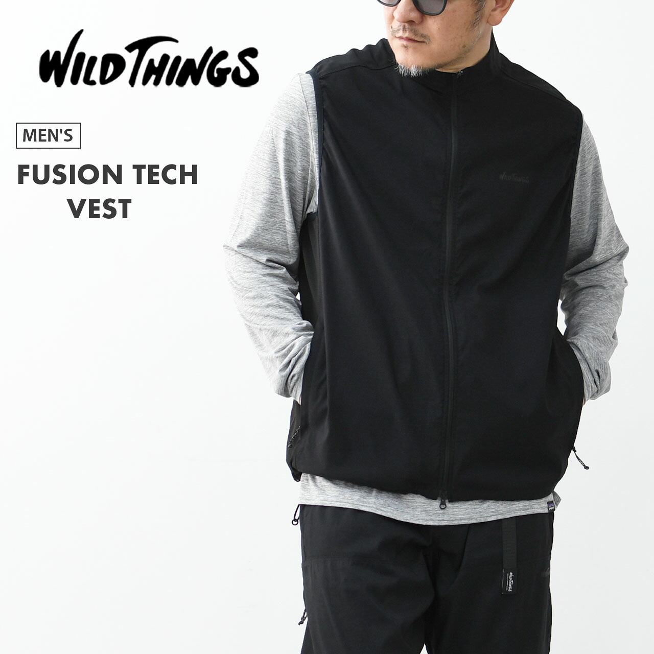 【楽天市場】WILD THINGS [ワイルドシングス] FUSION TECH VEST [WT25003SK] フージョンテックベスト ...