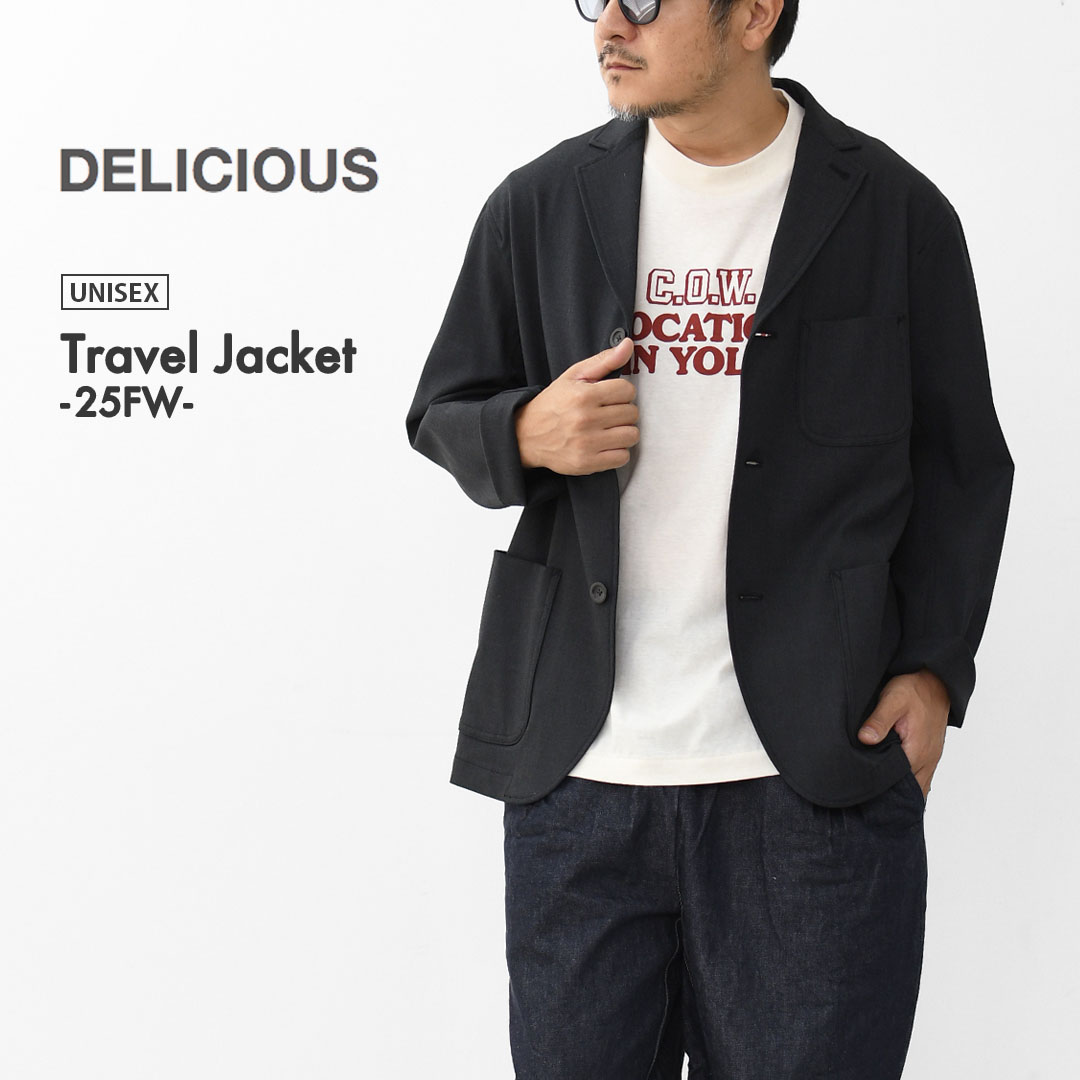 DELICIOUS [デリシャス] Travel Jacket -25FW- [DJ13222]トラベルジャケット 「セットアップジャケット・キレイ目ジャケット」ドレスアップ・MEN'S / LADY'S [2025AW]