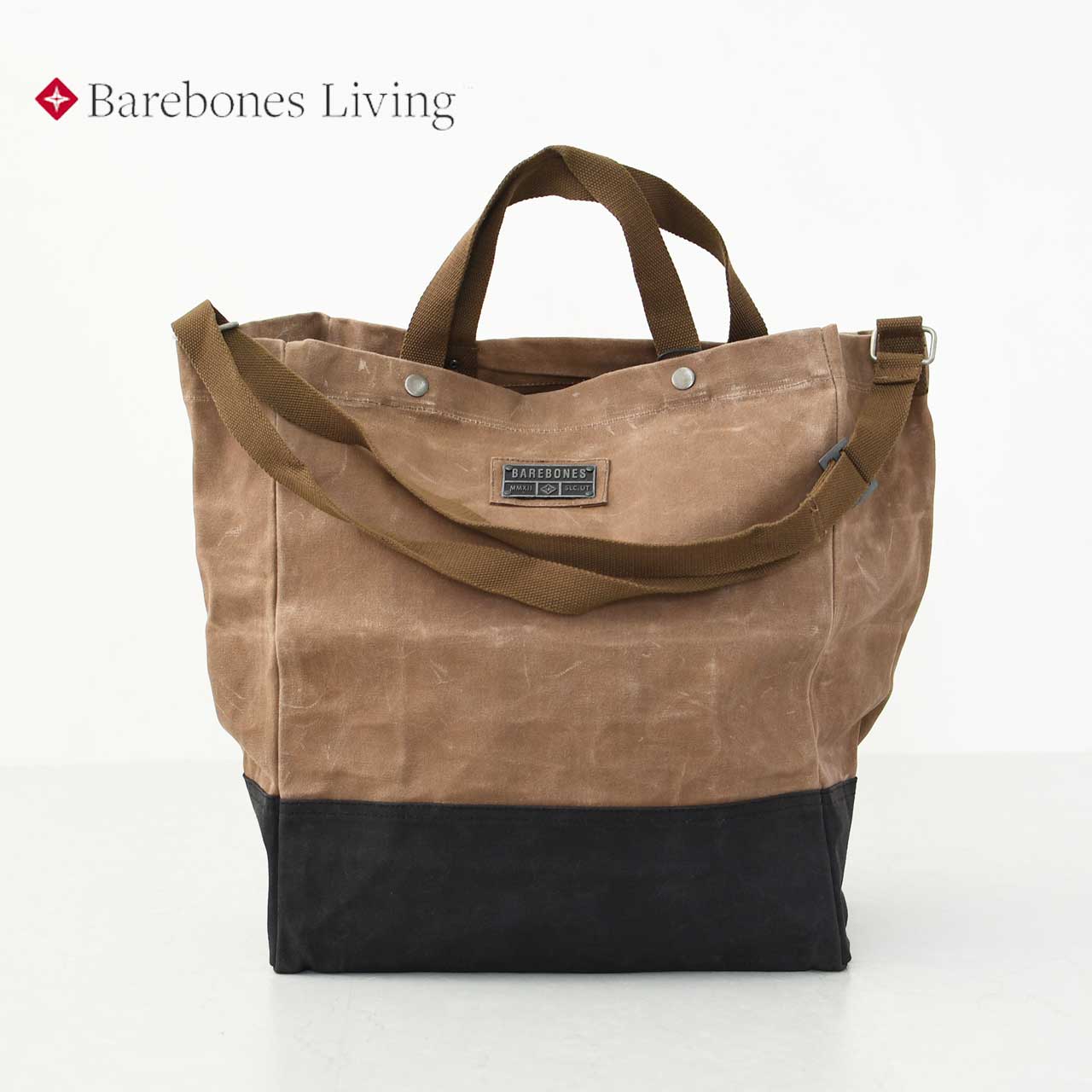 【SALE 30%OFF】Barebones Living [ベアボーンズリビング] ニーラムオーバーサイズトート [20236003] トートバッグ・マーケットトート・キャンバストート・ワックス加工・丈夫・カーキャンプ・キャンプ・アウトドア・MEN'S / LADY'S [2025AW]
