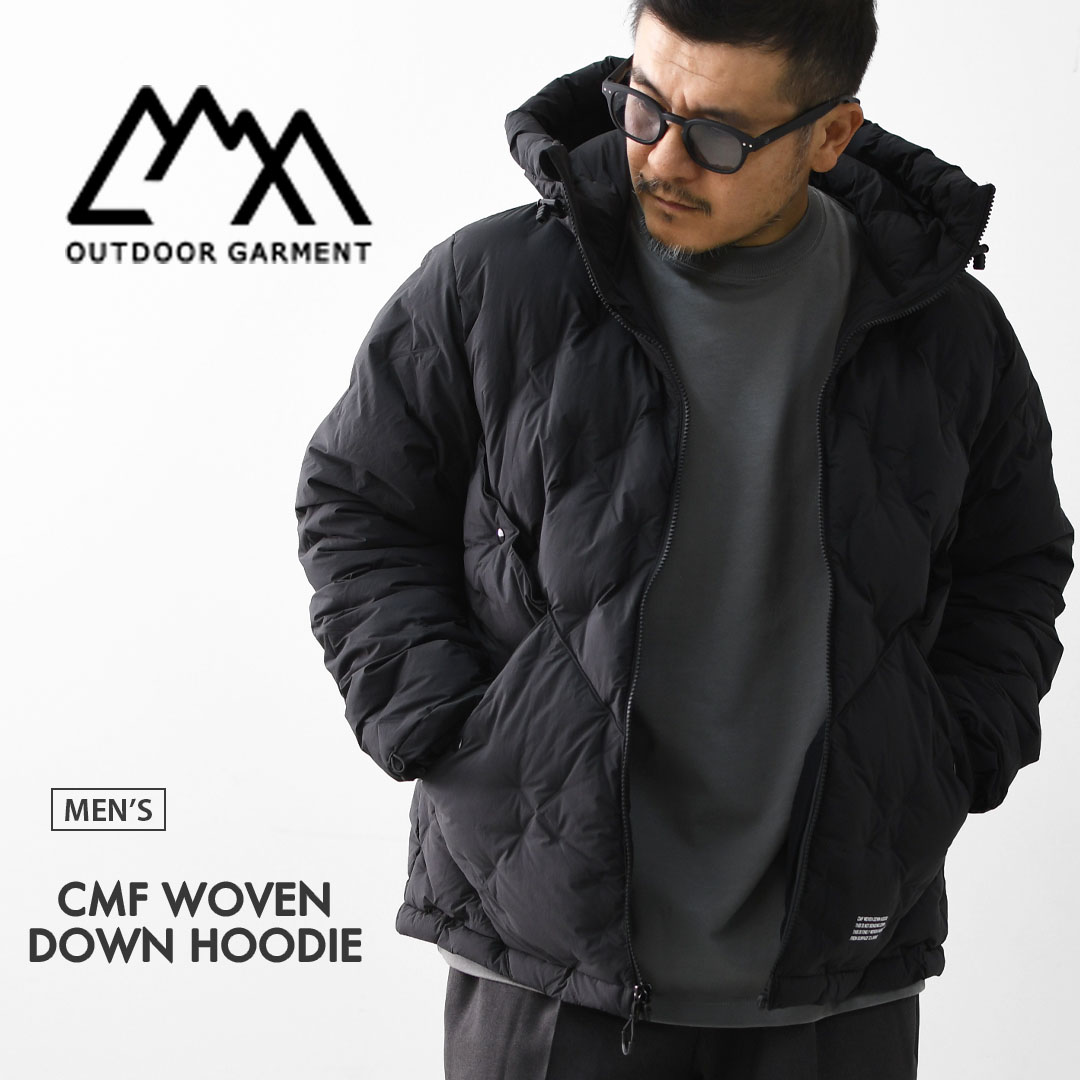 【SALE 30%OFF】CMF OUTDOOR GARMENT [コムフィアウトドアガーメント] CMF WOVEN DOWN HOODIE [CMF2502-J04C] CMFウーベンダウンフーディー・ダウンジャケット・防寒・防寒着・MEN\u0027S / LADY\u0027S [2025AW]