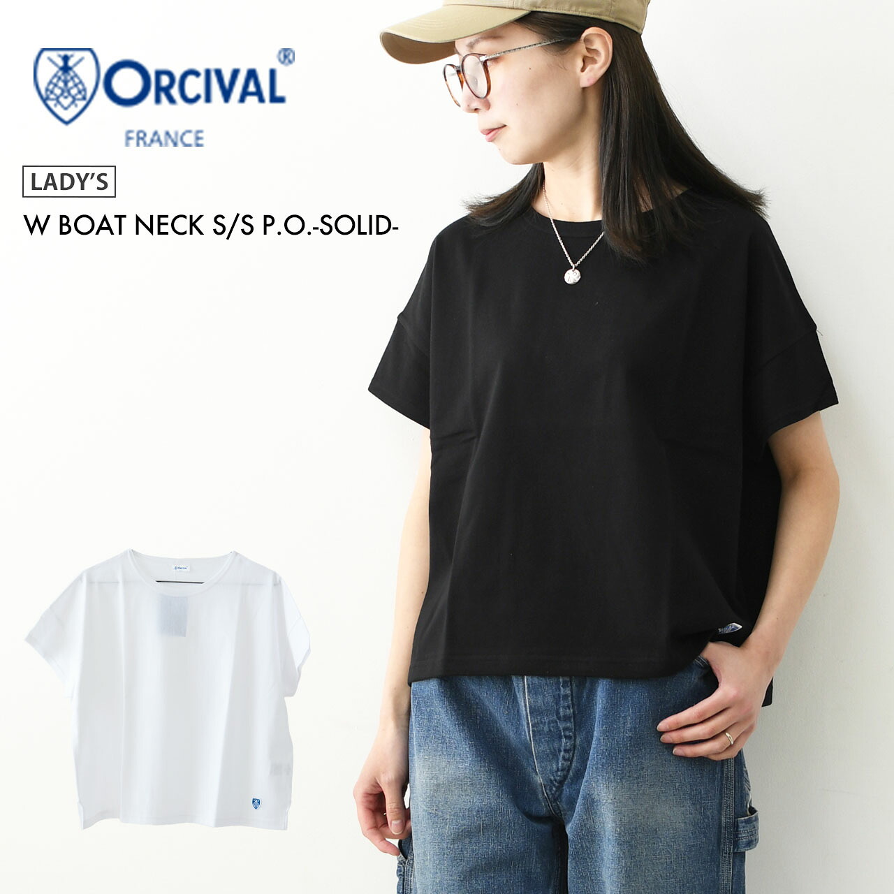 ORCIVAL [オーチバル・オーシバル] W BOAT NECK S/S P.O.-SOLID- [OR-C0335BFJ-S] 猪牙のど首S/S P.O・無地・カットソー・プルオーバー・半袖プルオーバー・LADY\u0027S [2026SS]