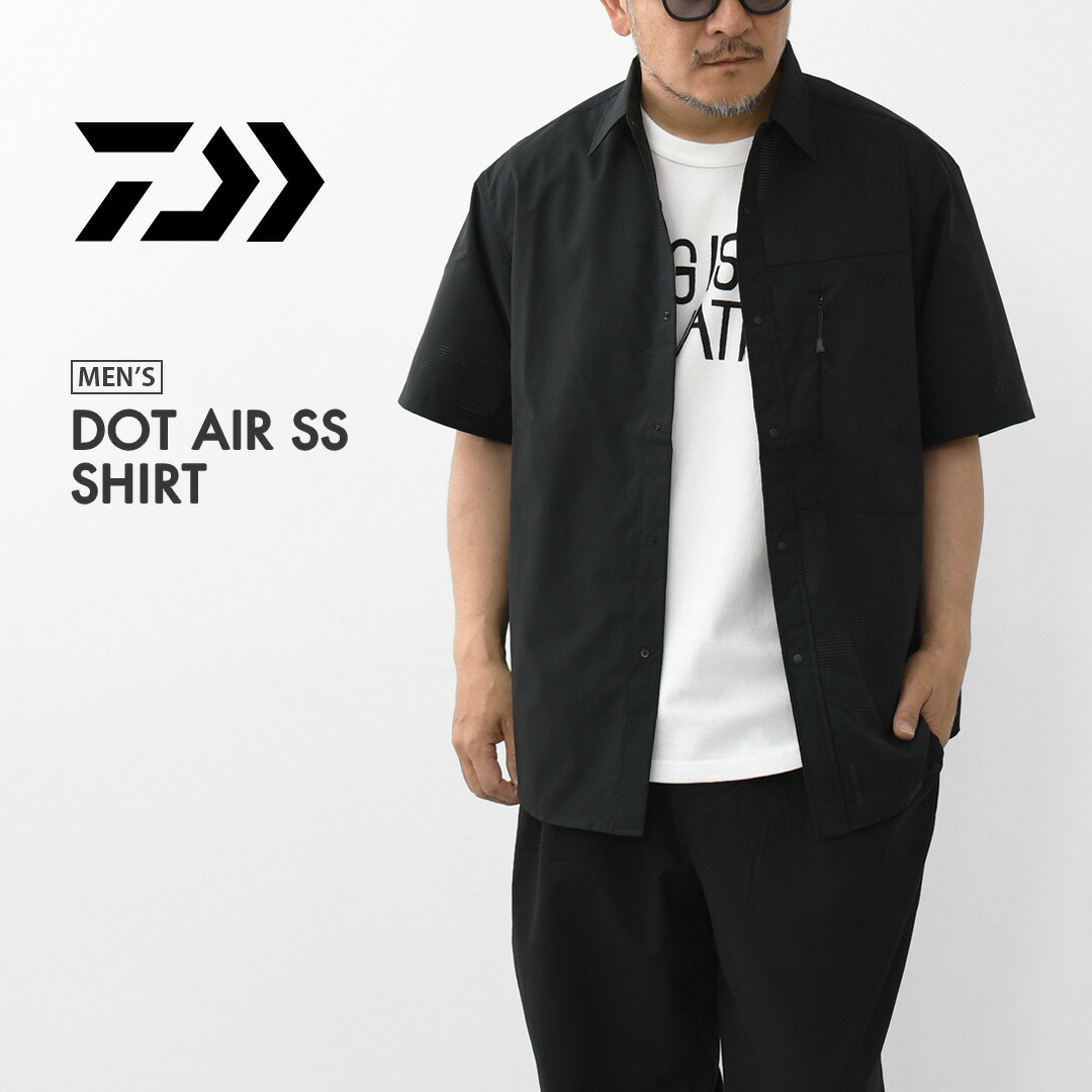 DAIWA [ダイワ] DOT AIR SS SHIRT [DJ-8226EX] 点点大気圏 遊撃手捩り プルオーバー・半袖プルオーバー・通気性・軽さ・ 速乾・吸水速乾・アウトドア・キャンプ・アクテビティ・MEN\u0027S [2026SS]