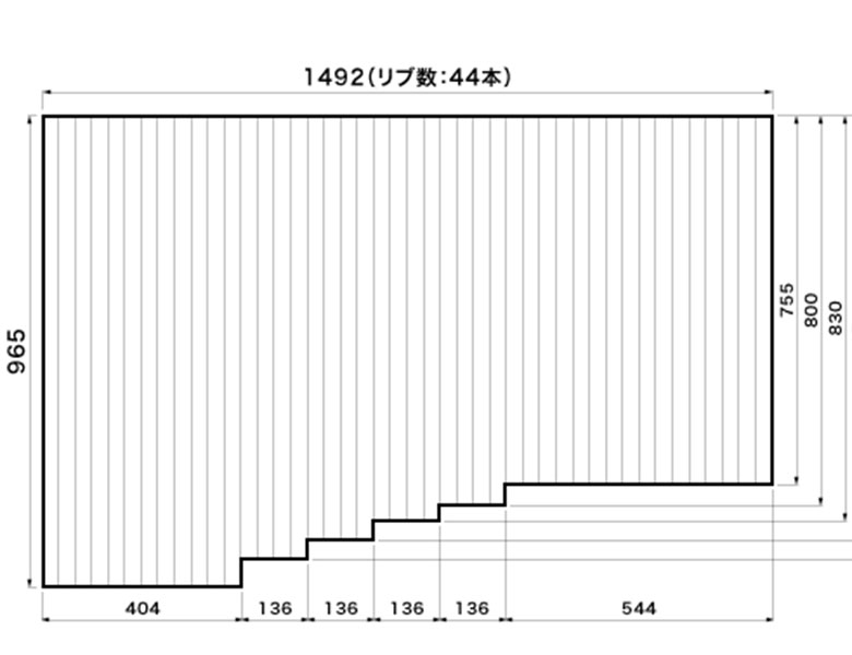 パナソニック Panasonic(松下電工 国民的) 風呂ふた(ふろ上蓋 フロフタ) 巻き上蓋 RLFK76MF1KLED(RLFK76MF1KKLC、RLFK76MF1KKLの入れ替わり品) 965×1492粍 (肋材数:44本) L勝手もと