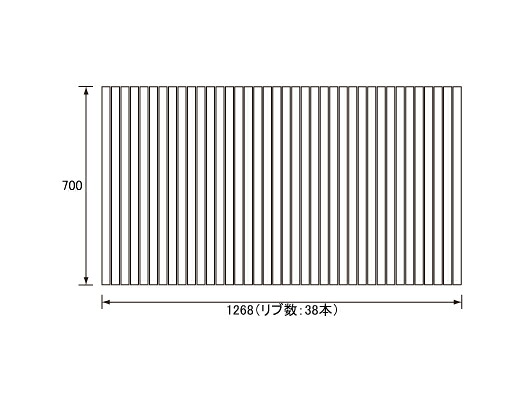 パナソニック Panasonic(松下電工 国家的) 風呂ふた(ふろ上蓋 フロフタ) 巻き上蓋 GD6018N 700×1268粍 (肋筋数:38本) 入れ替わり品： RS9GD6018NEC でお届け