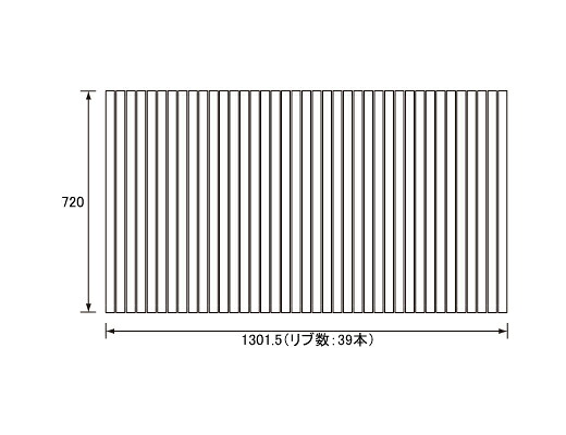 パナソニック Panasonic(松下電工 ナショナル) 風呂ふた(ふろふた フロフタ) 巻きふた GD6048 720×1301.5mm (リブ数:39本)